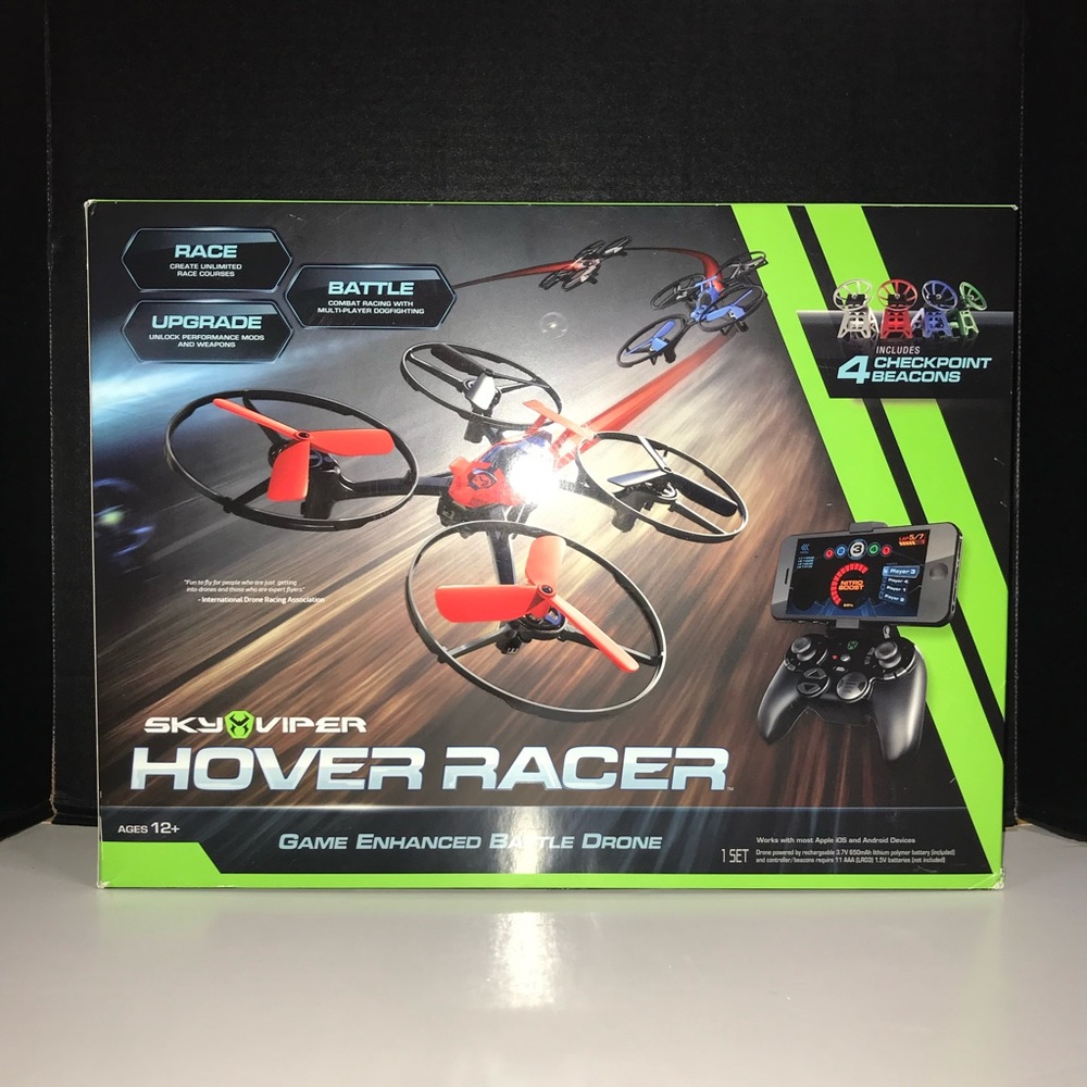 Sky Viper Hover Racer game enhanced battle drone, box opened and used twice